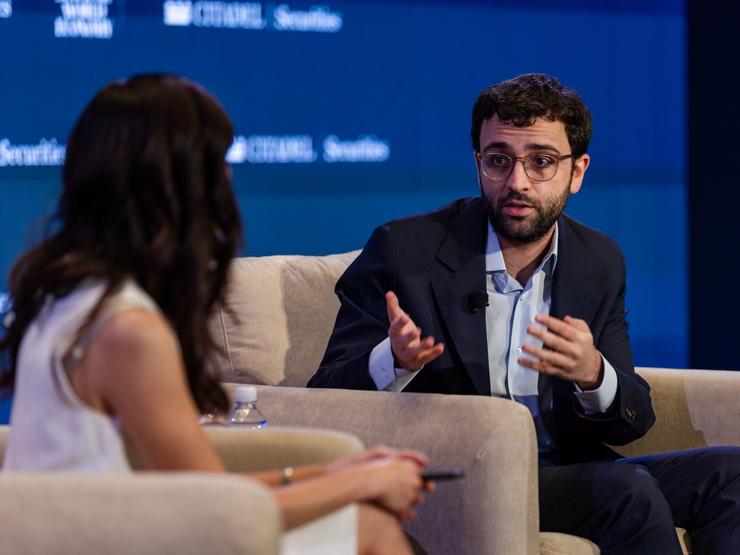 Tarek Mansour, Kalshi CEO, at Semafor World Economy 2026.