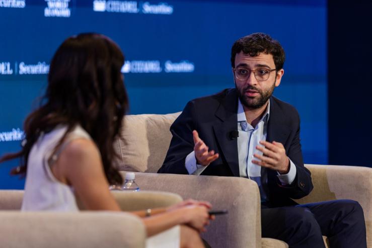 Tarek Mansour, Kalshi CEO, at Semafor World Economy 2026.