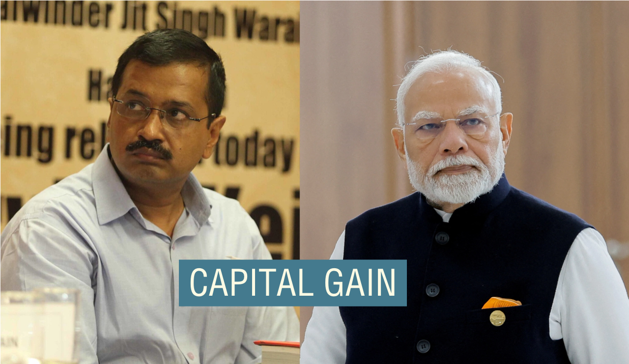 AAP领导人凯杰里瓦尔和莫迪。