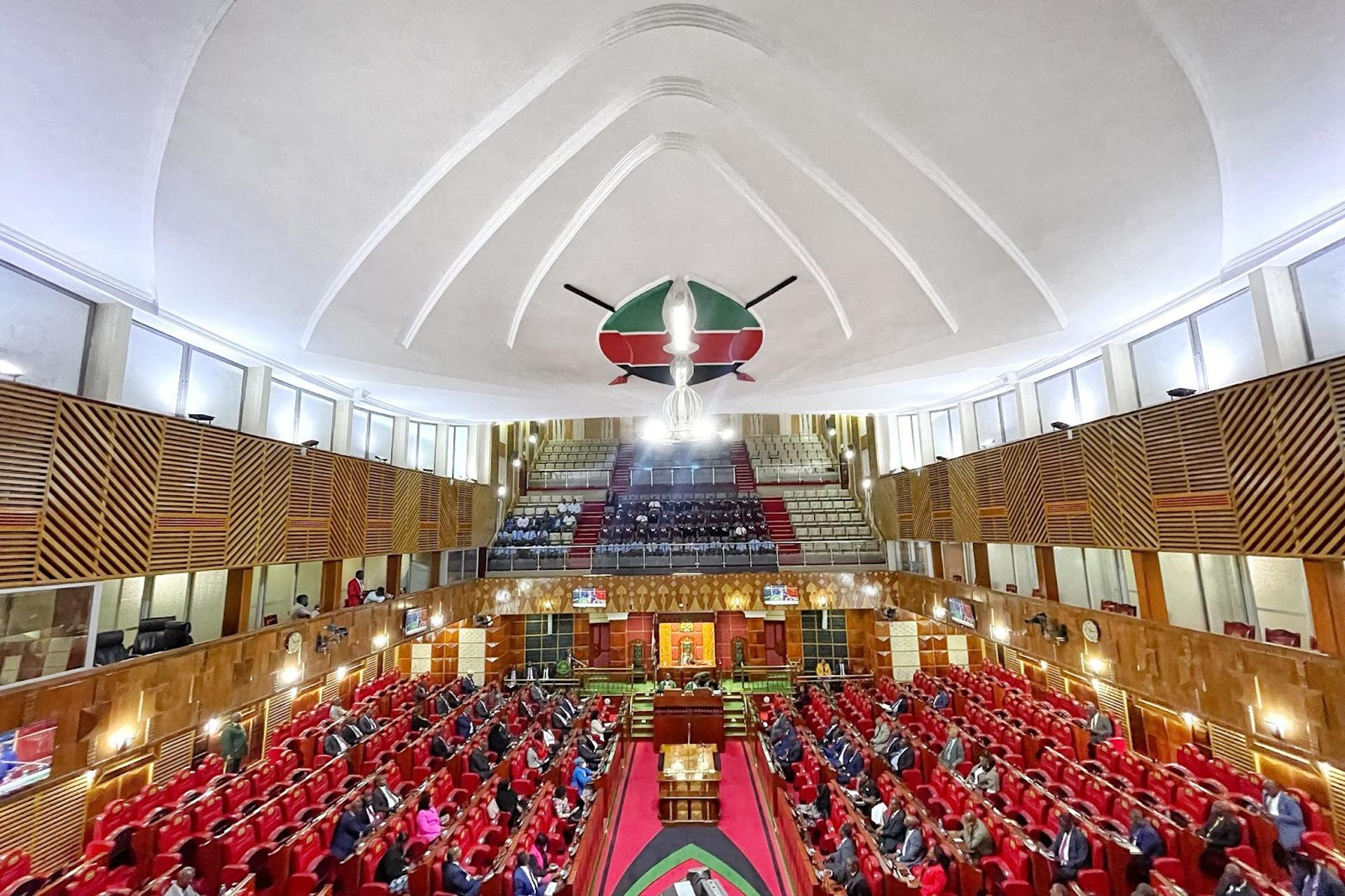 Kenyan lawmakers sitting in Parliament