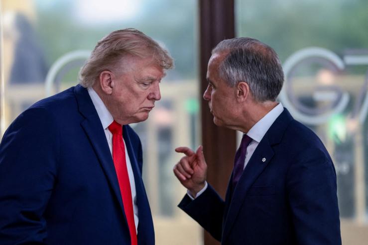 US President Donald Trump and Canadian PM Mark Carney