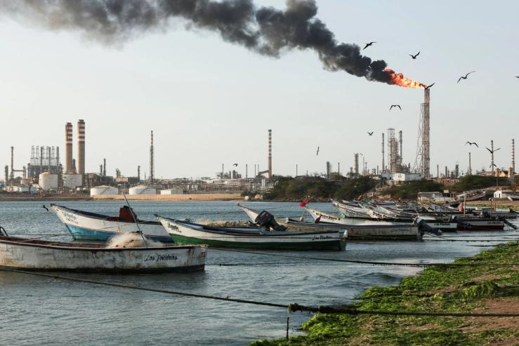 An oil refinery in Venezuela.