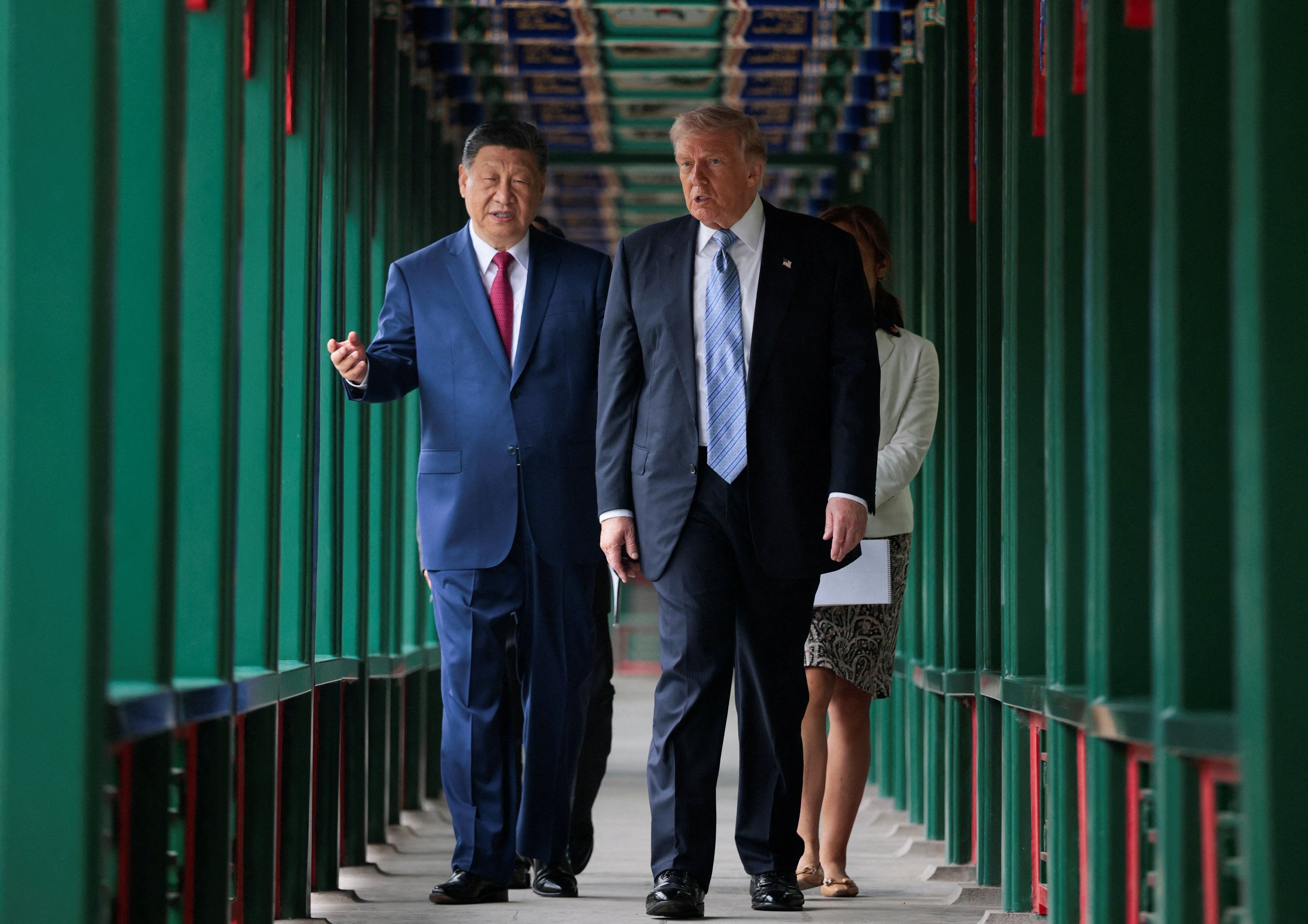 Chinese President Xi Jinping and US President Donald Trump 