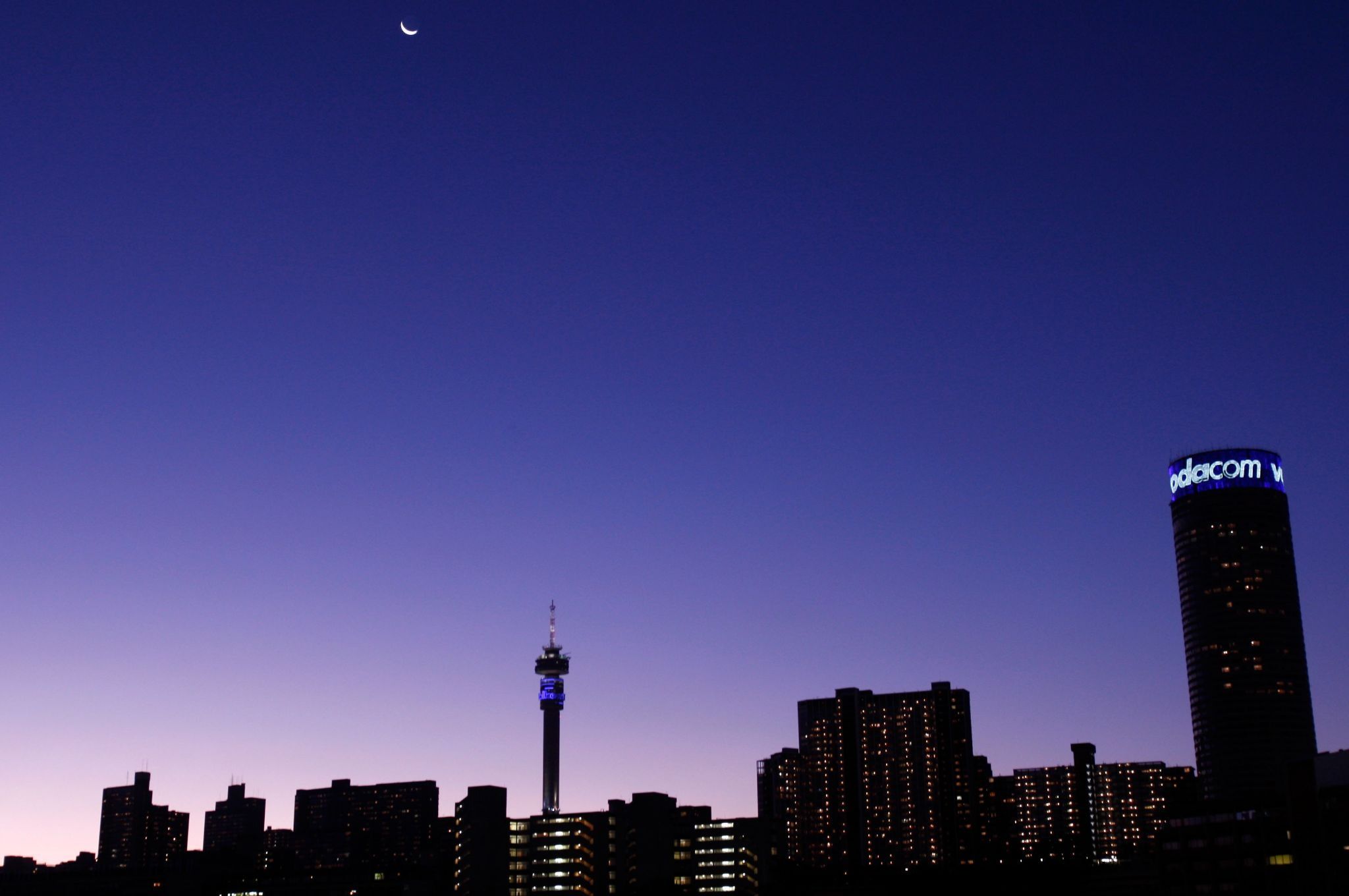 Johannesburg skyline.