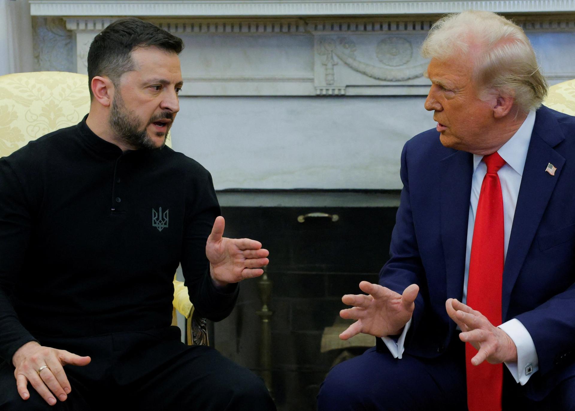 Volodymyr Zelenskyy and Donald Trump.