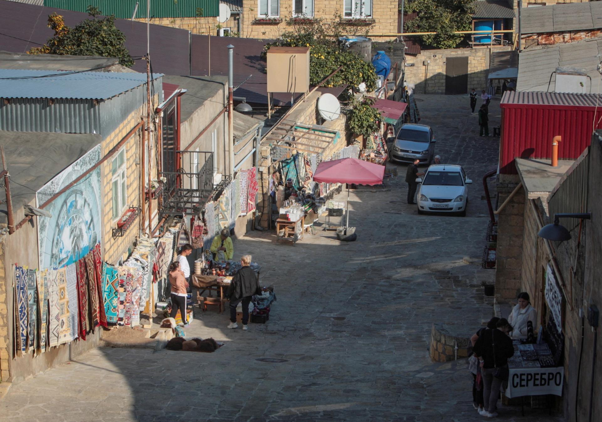 FILE PHOTO: A general view of a street in the ancient city of Derbent on the Caspian Sea coast in the Caucasus region of Dagestan, Russia, November 2, 2023. REUTERS/Kazbek Basayev/File Photo