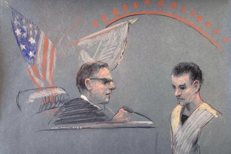 Jack Douglas Teixeira makes his initial appearance before a federal judge in Boston, Massachusetts