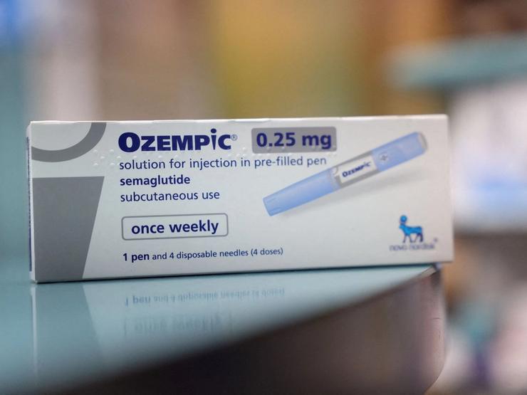 A box of Ozempic made by Novo Nordisk is seen at a pharmacy.