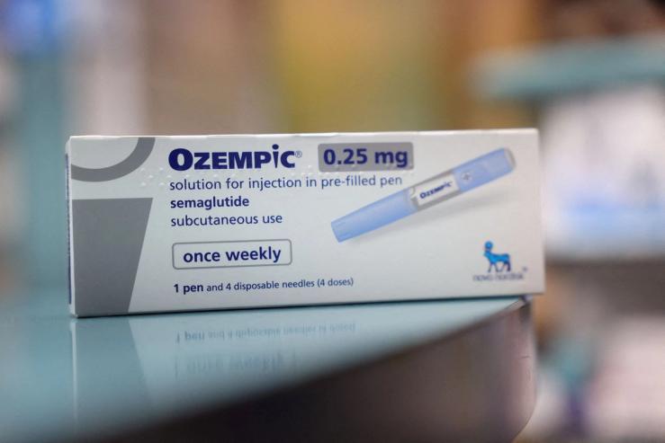 A box of Ozempic made by Novo Nordisk is seen at a pharmacy.