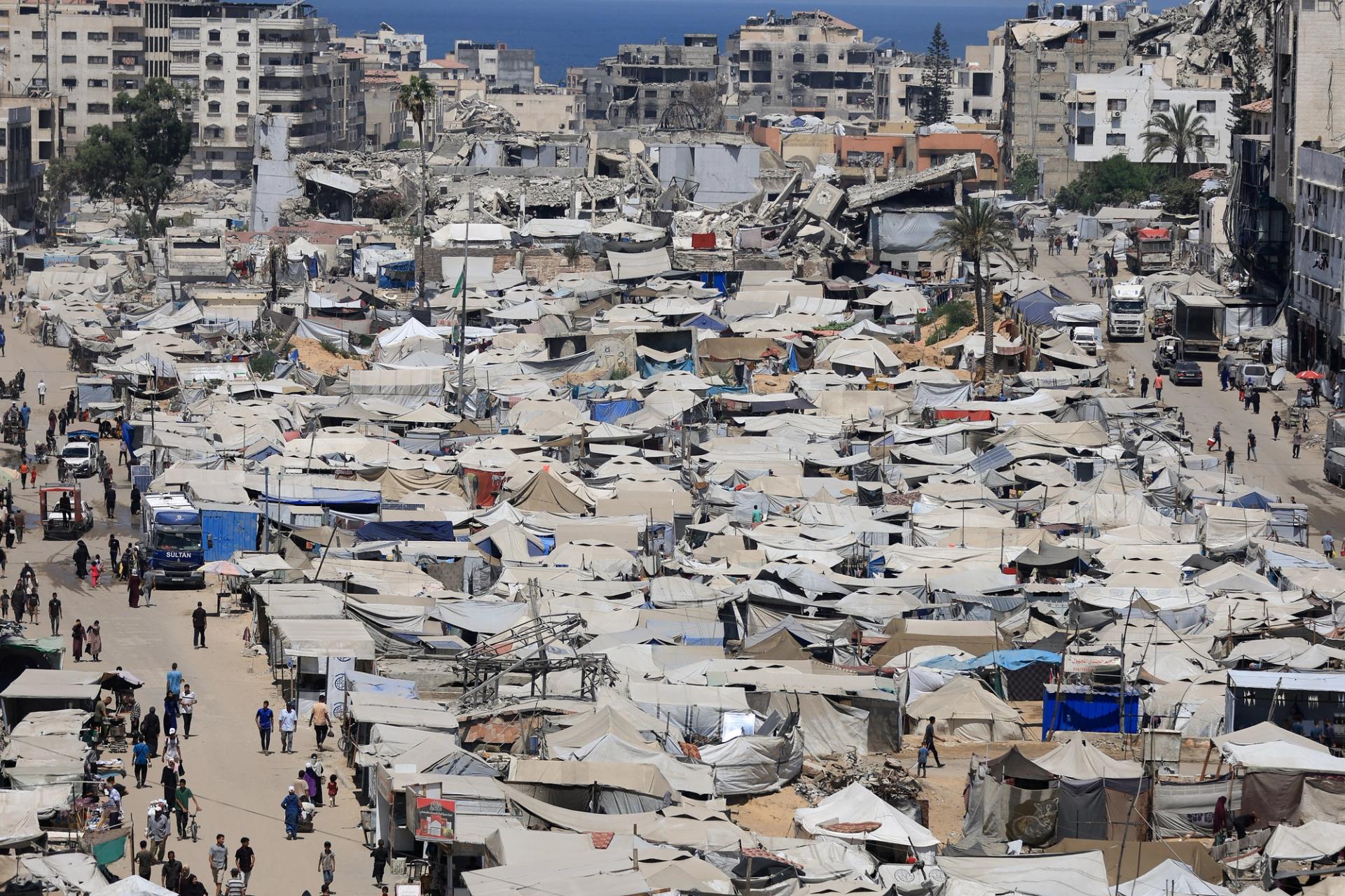 An aerial view of Gaza City. 