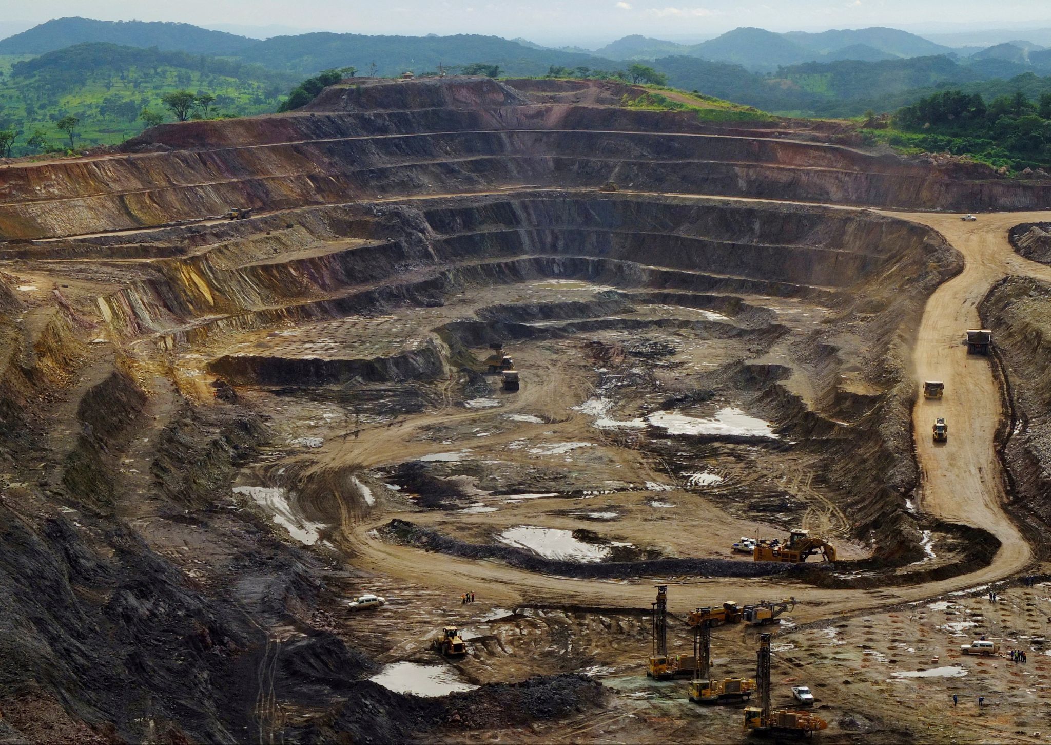 An open pit at Tenke Fungurume, a copper and cobalt mine, northwest of Lubumbashi.