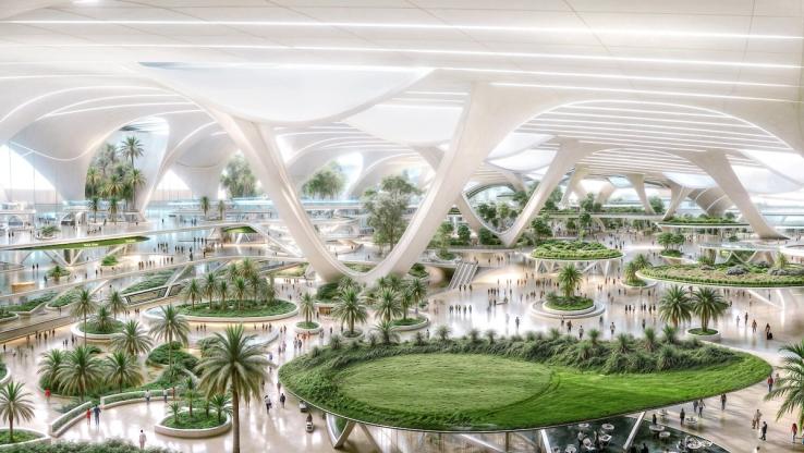 A rendering of Al Maktoum International Airport.