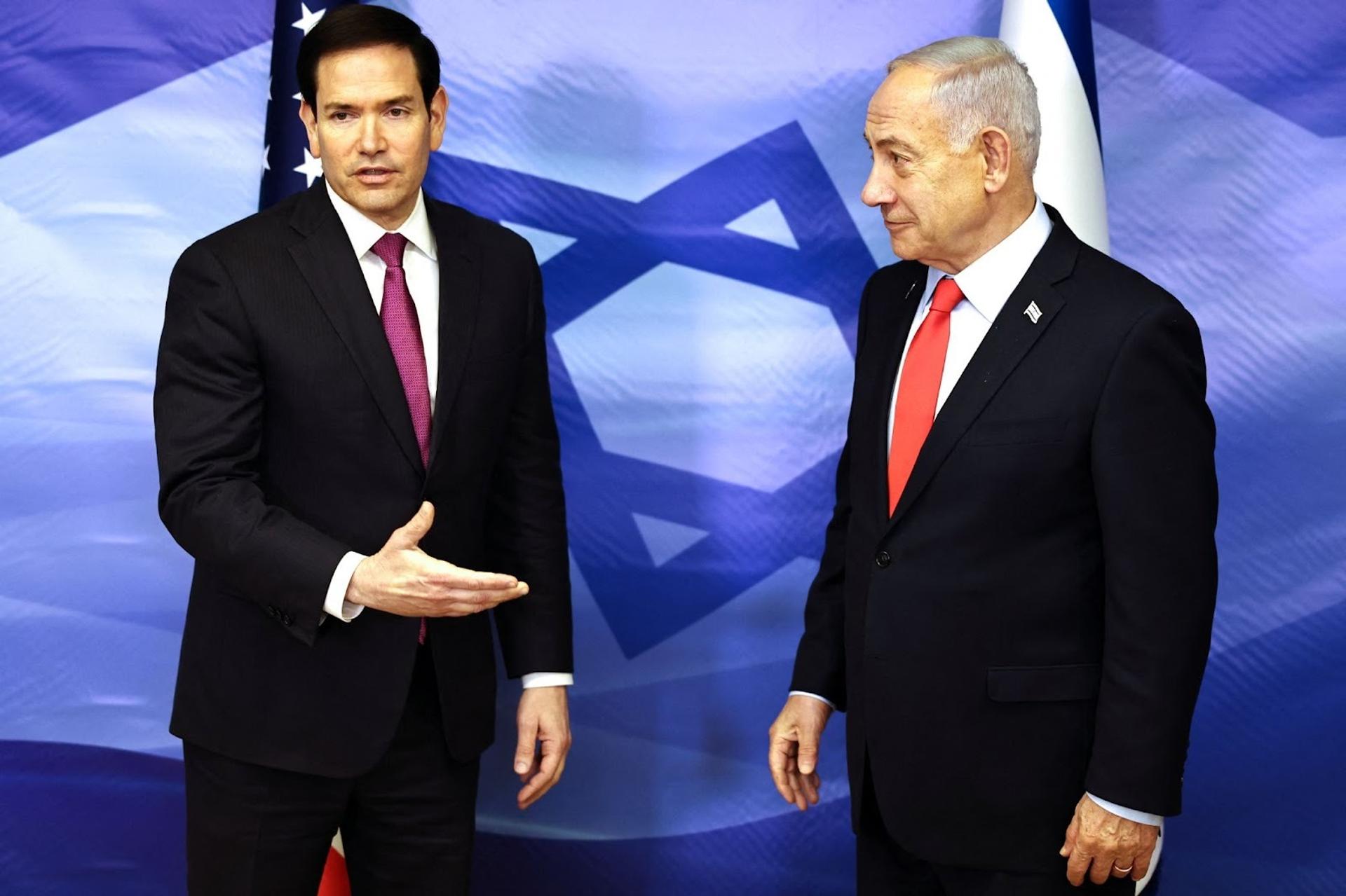 Marco Rubio and Netanyahu. 