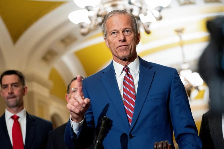 US Senate Majority Leader John Thune (R-SD).