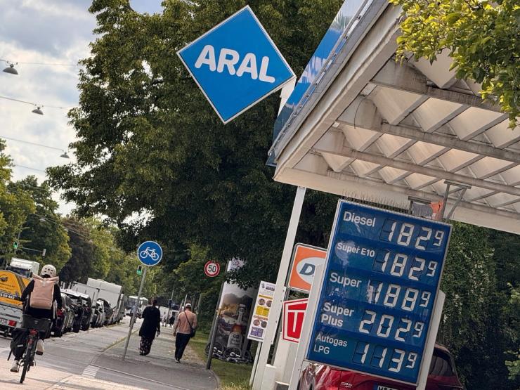 A gas station.