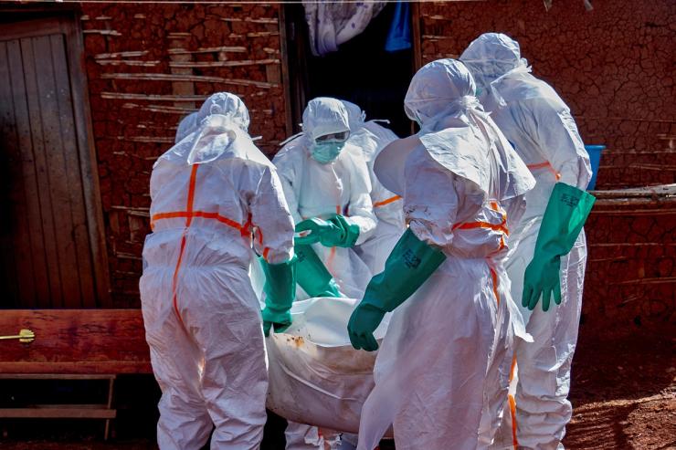 Ebola healthcare workers in the DRC.