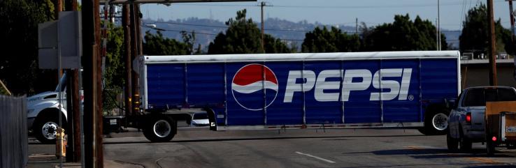 A Pepsi truck is pictured in California.