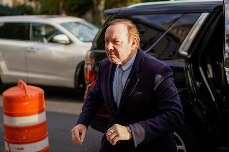 Actor Kevin Spacey arrives at the Manhattan Federal Court for his civil sex abuse case in New York, U.S., October 18, 2022.