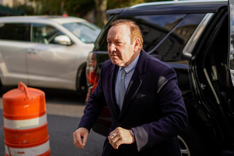 Actor Kevin Spacey arrives at the Manhattan Federal Court for his civil sex abuse case in New York, U.S., October 18, 2022.