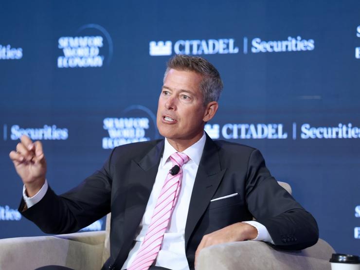 Sean Duffy (Secretary - U.S. Department of Transportation) speaks on stage during Semafor World Economy 2026 on April 17, 2026 in Washington, DC.