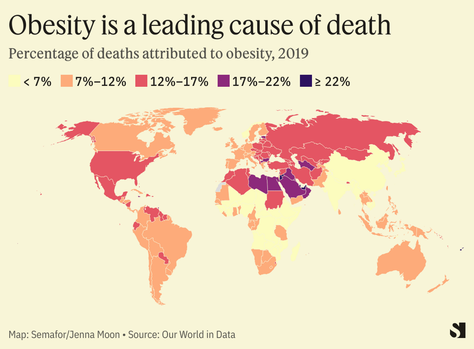 The global obesity crisis explained in three maps Semafor