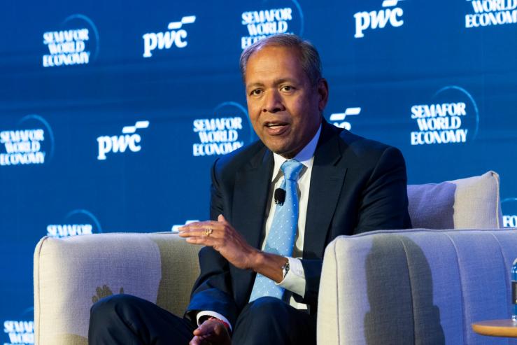 Barclays Group Chief Executive C.S. Venkatakrishnan at Semafor World Economy 2026.