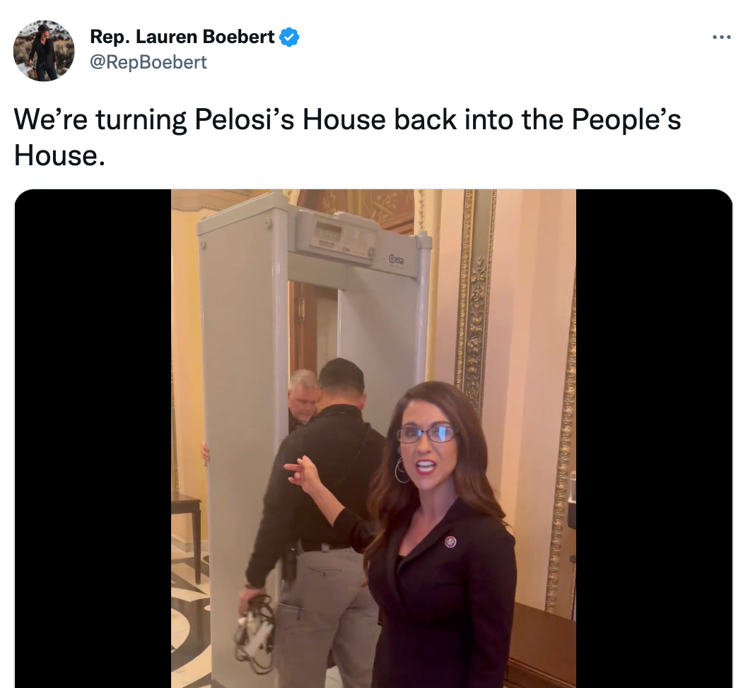 Watch U.S. House metal detectors removed after Republicans take(01)