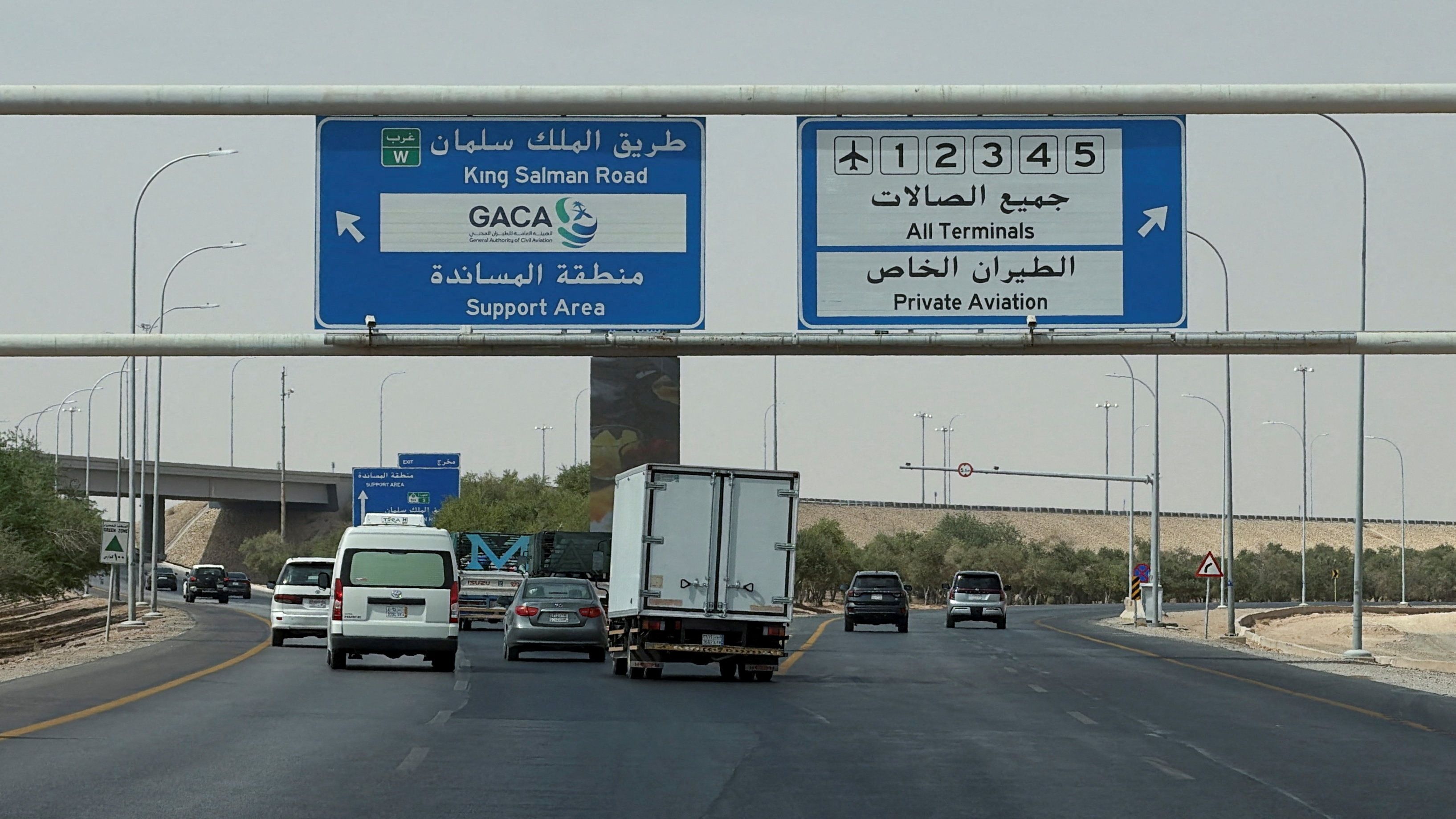 General view of the highway leading to the King Khalid International Airport in Riyadh, Saudi Arabia, Oct. 12, 2026