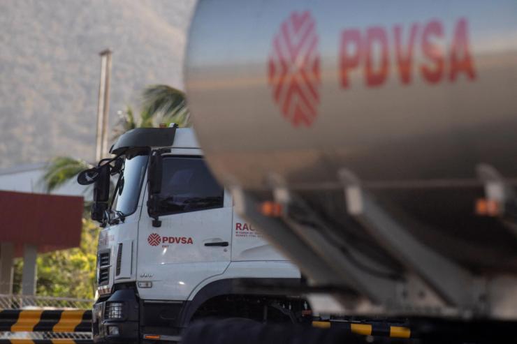 Fuel tank trucks of Venezuelan state oil company PDVSA