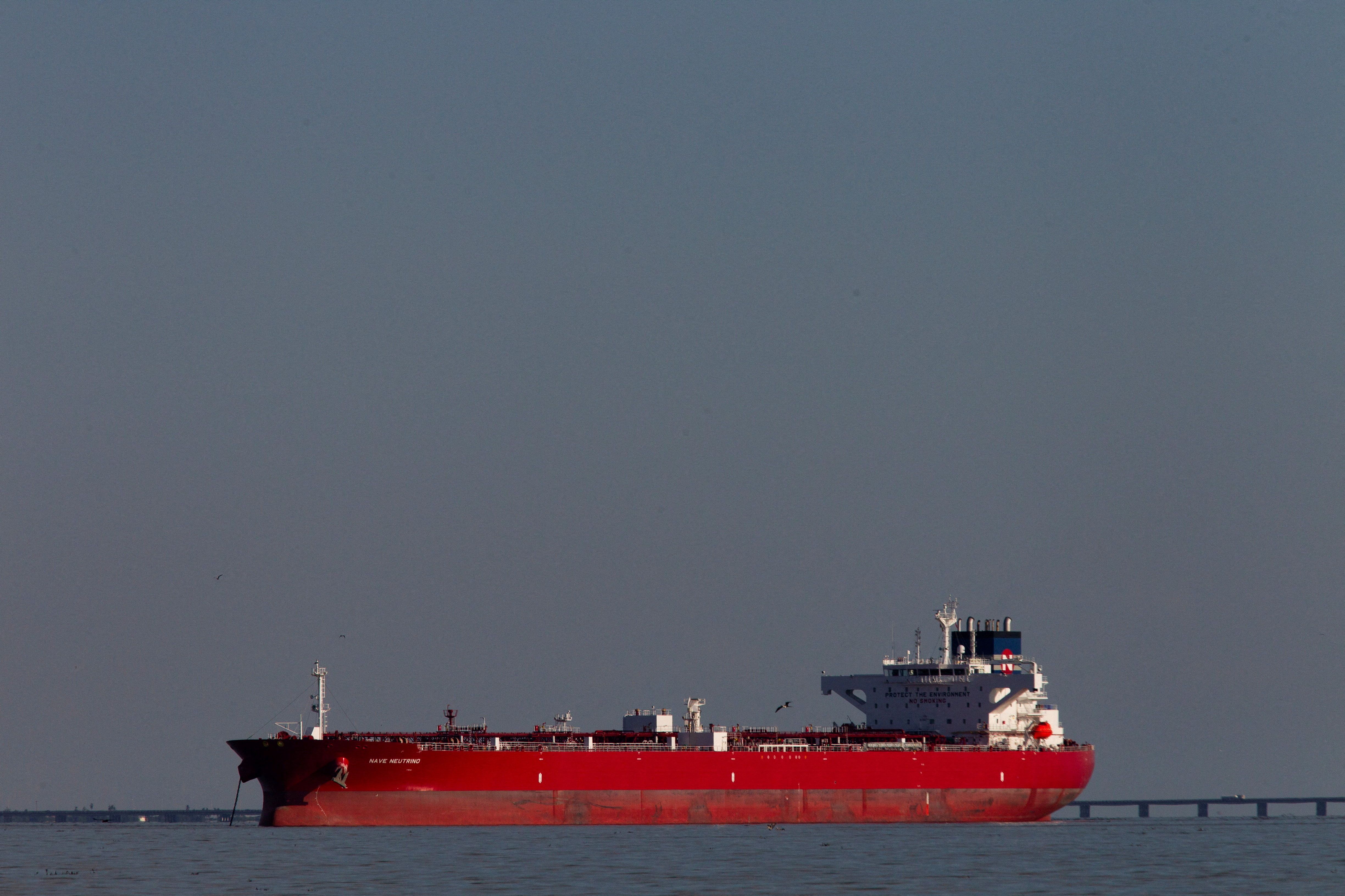 Panama-flagged oil tanker Nave Neutrino, chartered by US company Chevron
