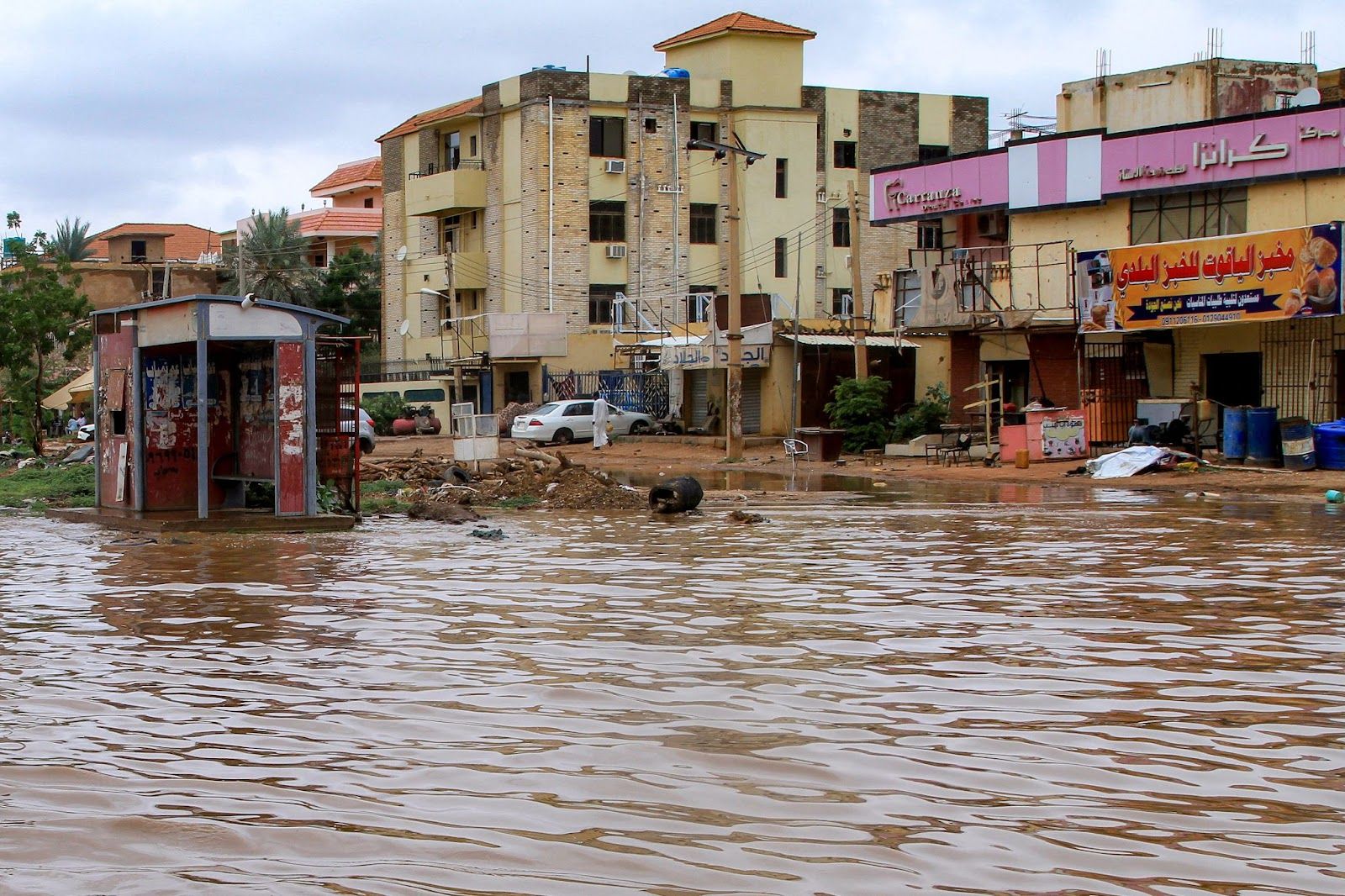 A photo of the floods in Sudan. 