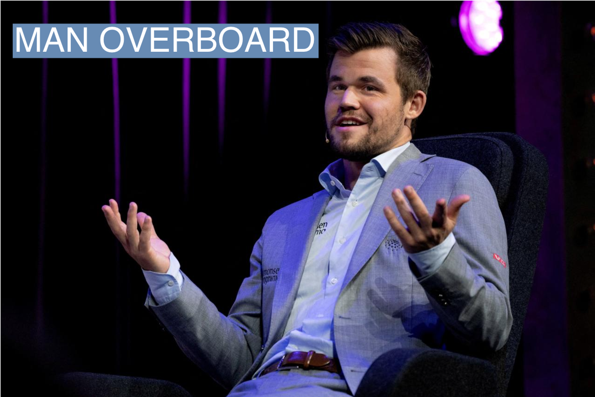 Norwegian chess player Magnus Carlsen participates at the Energy Denmark Champions Battle 2019 in Circus Building, Copenhagen, Denmark