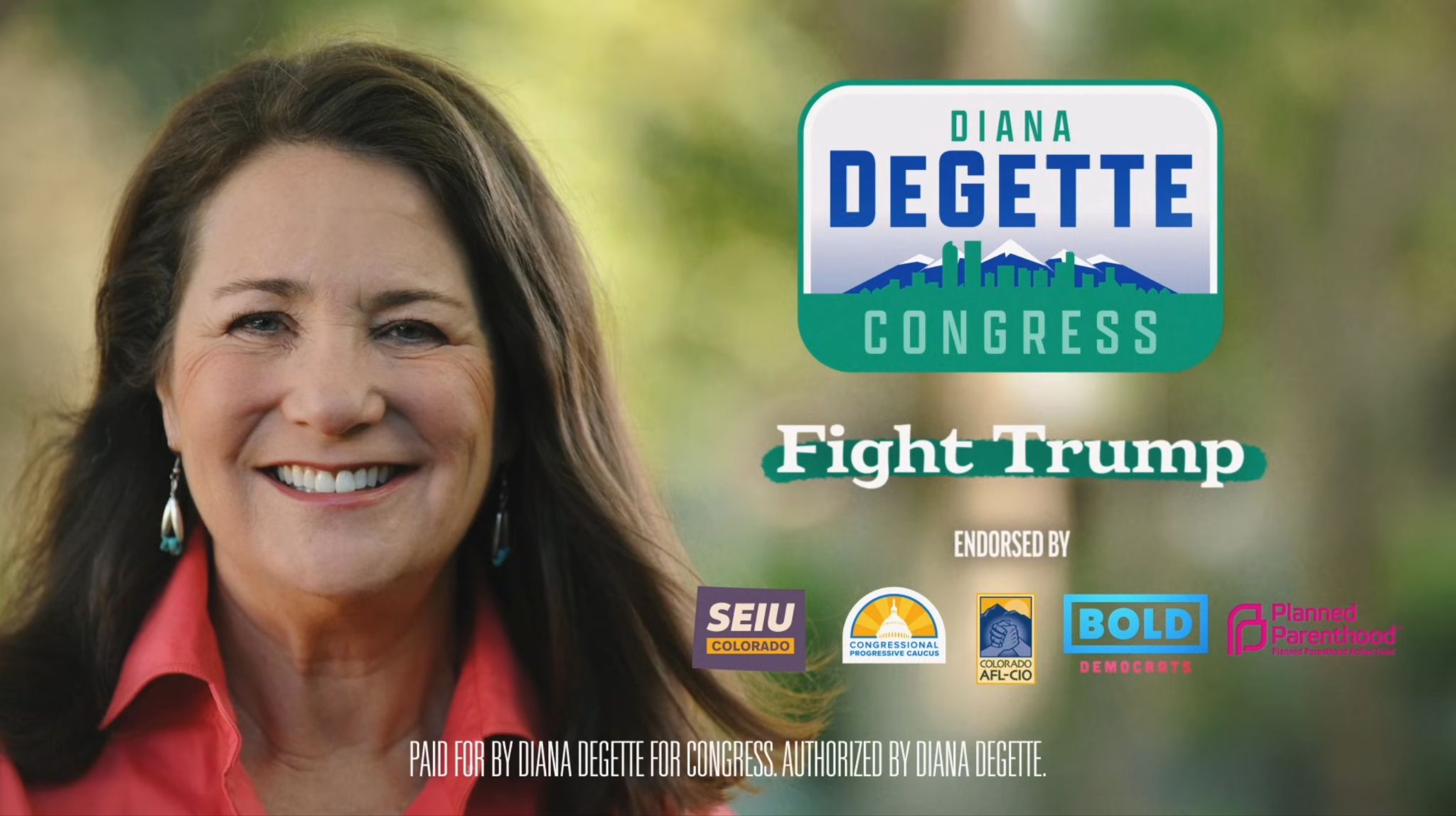 Screenshot from Diana DeGette ad