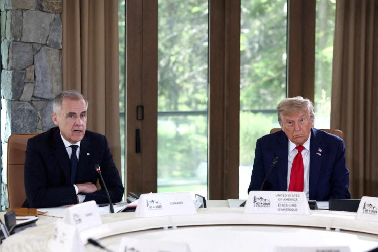 U.S. President Donald Trump and Canadian Prime Minister Mark Carney.