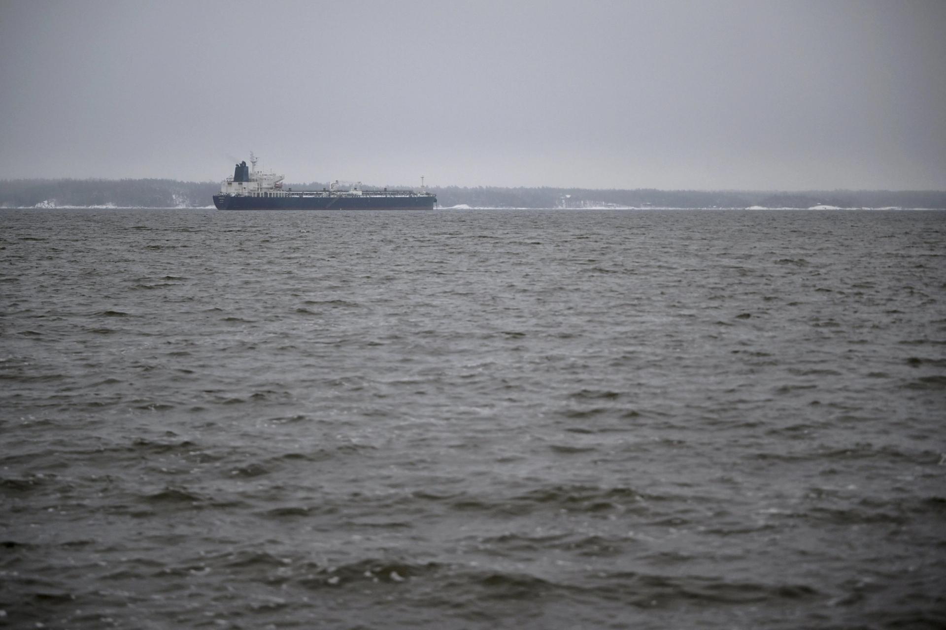 Oil tanker Eagle S anchored near the Kilpilahti port in Porvoo, on the Gulf of Finland January 7, 2025.