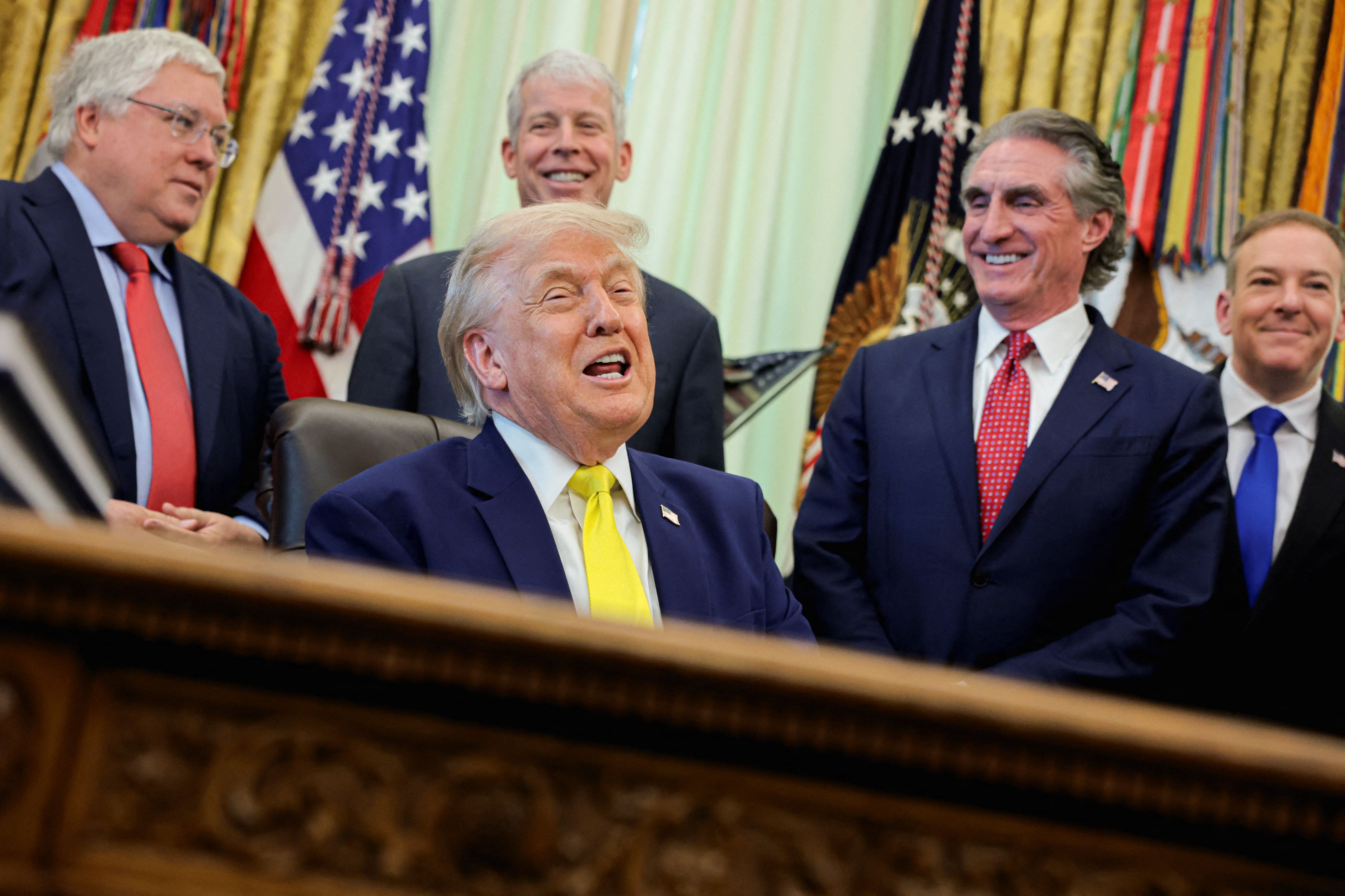 President Donald Trump in the Oval Office