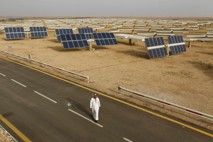 Solar panels in Saudi Arabia.