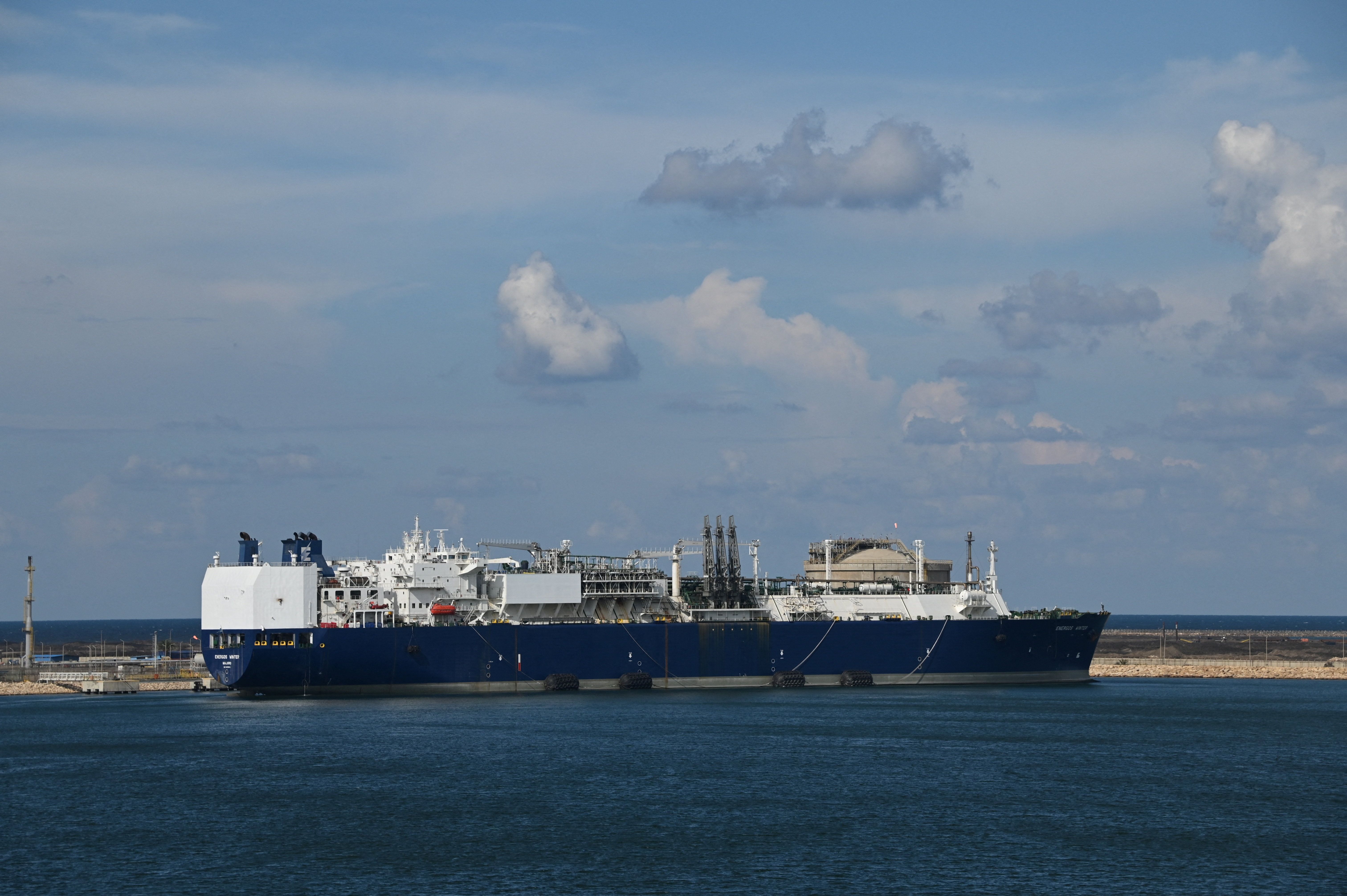 US gas tanker Energos Winter in Damietta, Egypt in November 2025
