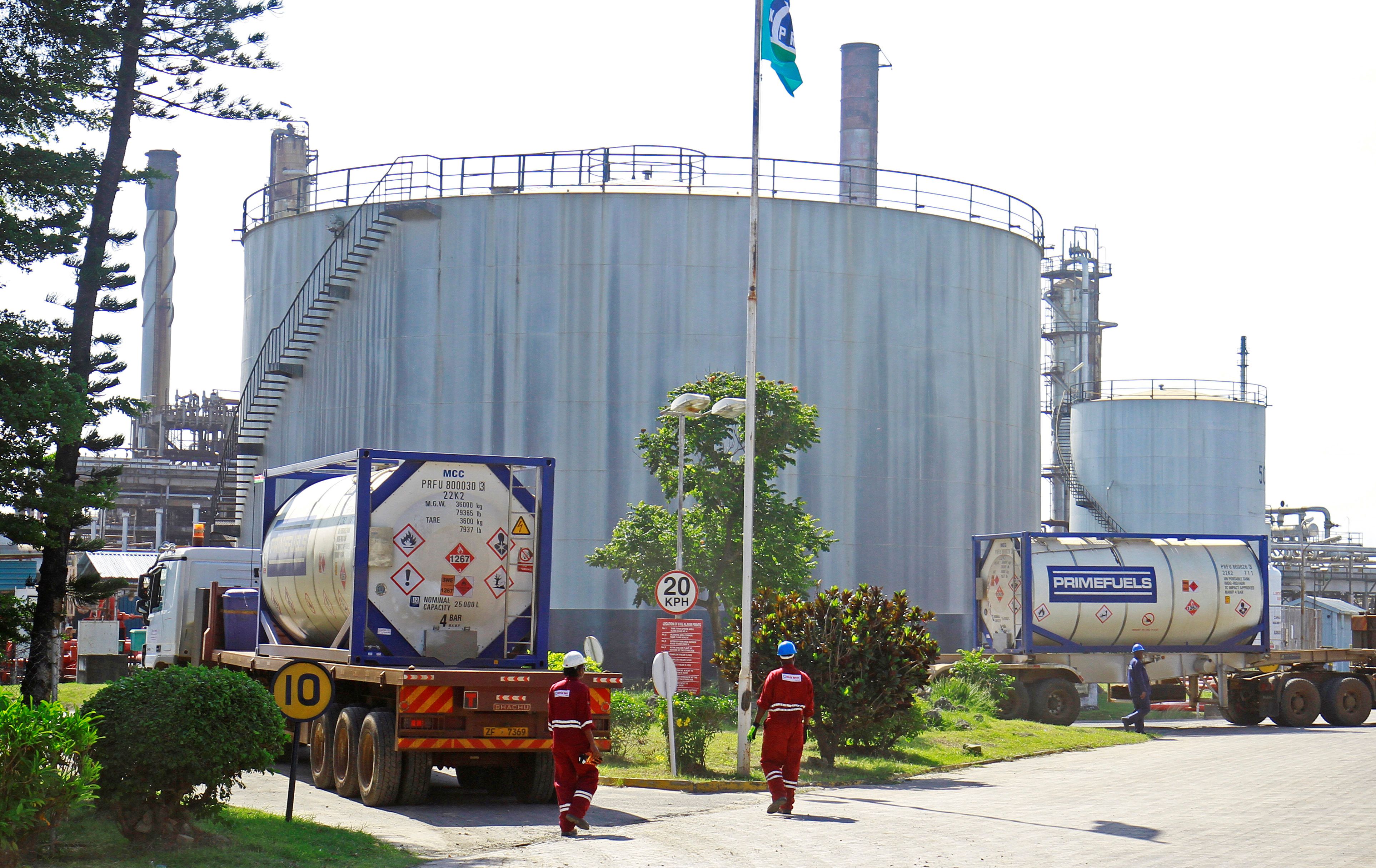 Tanker trucks at the Kenya Pipeline Company in the port city of Mombasa, Kenya, on June 7, 2018.