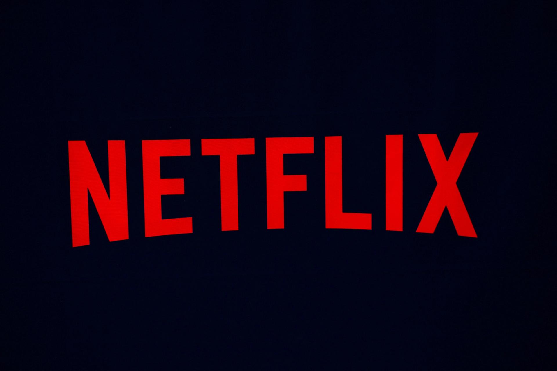 The logo of Netflix.