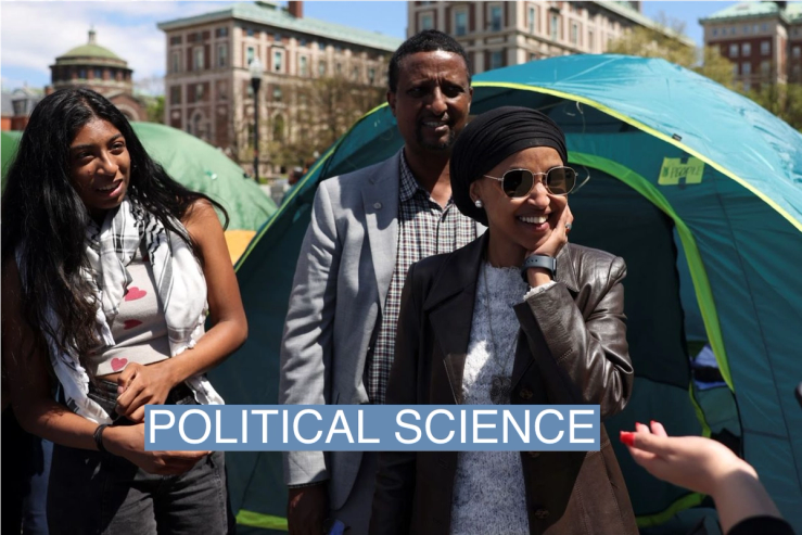 Rep. Ilhan Omar visits Columbia University’s pro-Palestine student protest encampment on April 25, 2024, as similar demonstrations spread across the nation.