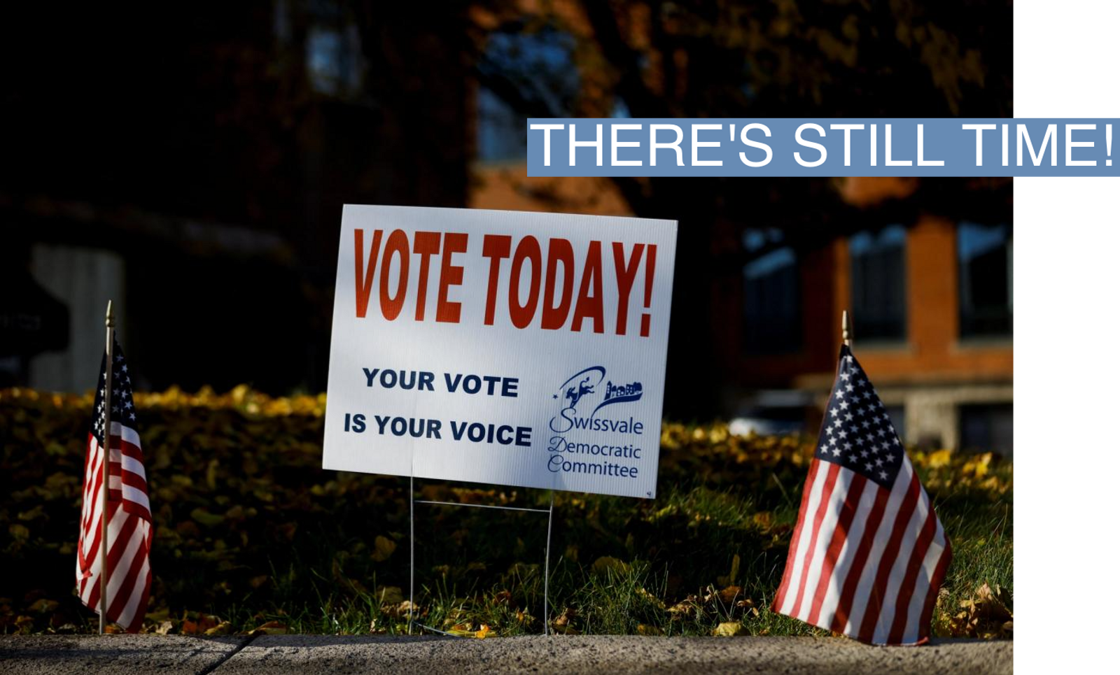 A view of a sign promoting voting at Swissvale, during the 2022 U.S. midterm elections, in Pittsburgh, Pennsylvania, U.S., November 8, 2022. 