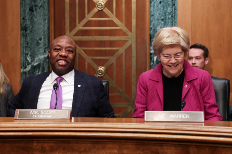 Tim Scott and Elizabeth Warren