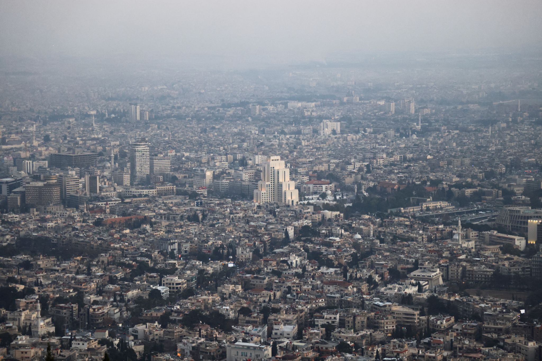 A general view shows Damascus from Mount Qasioun.