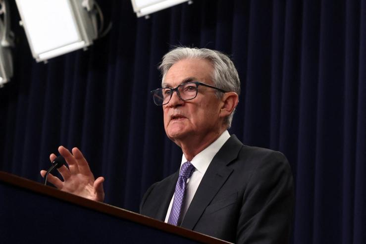 U.S. Federal Reserve Chair Jerome Powell holds a press conference following a two-day meeting of the Federal Open Market Committee (FOMC), at the U.S. Federal Reserve in Washington, D.C.