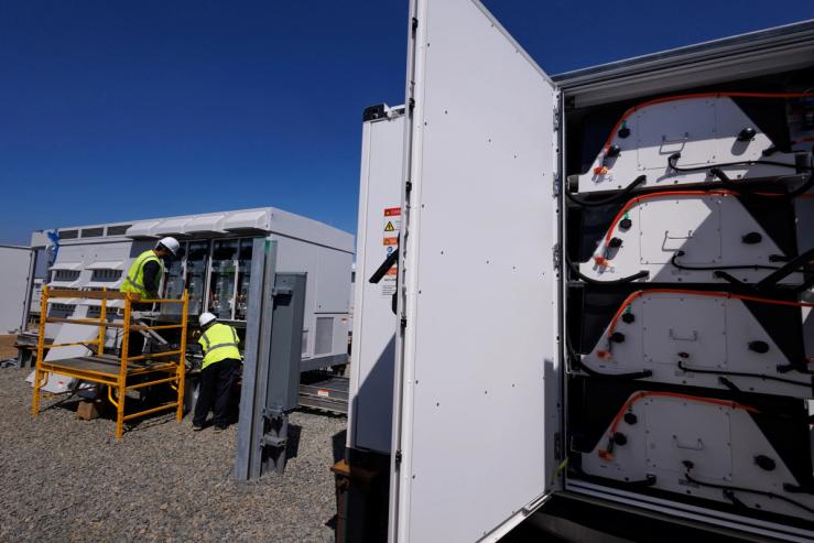 A battery storage facility.