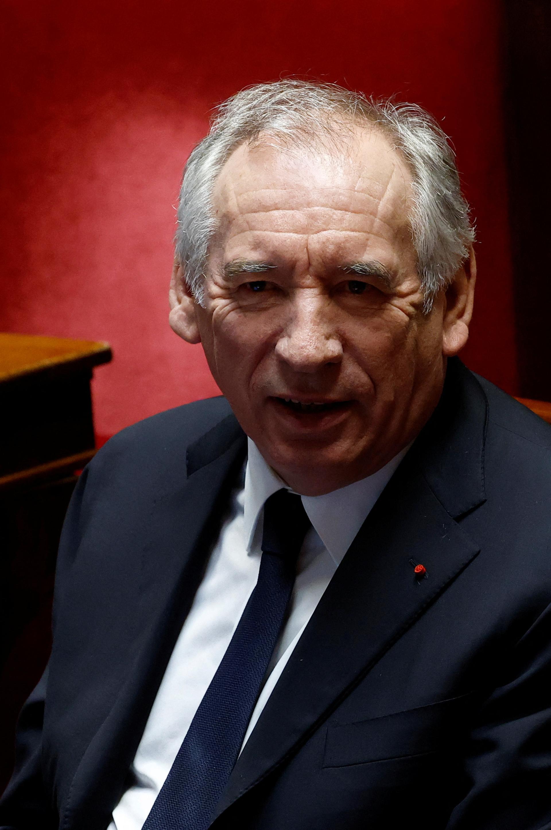 Bayrou before a debate and a vote on a motion of no-confidence against the French government on the 2025 budget bill