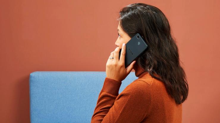 Woman on phone call