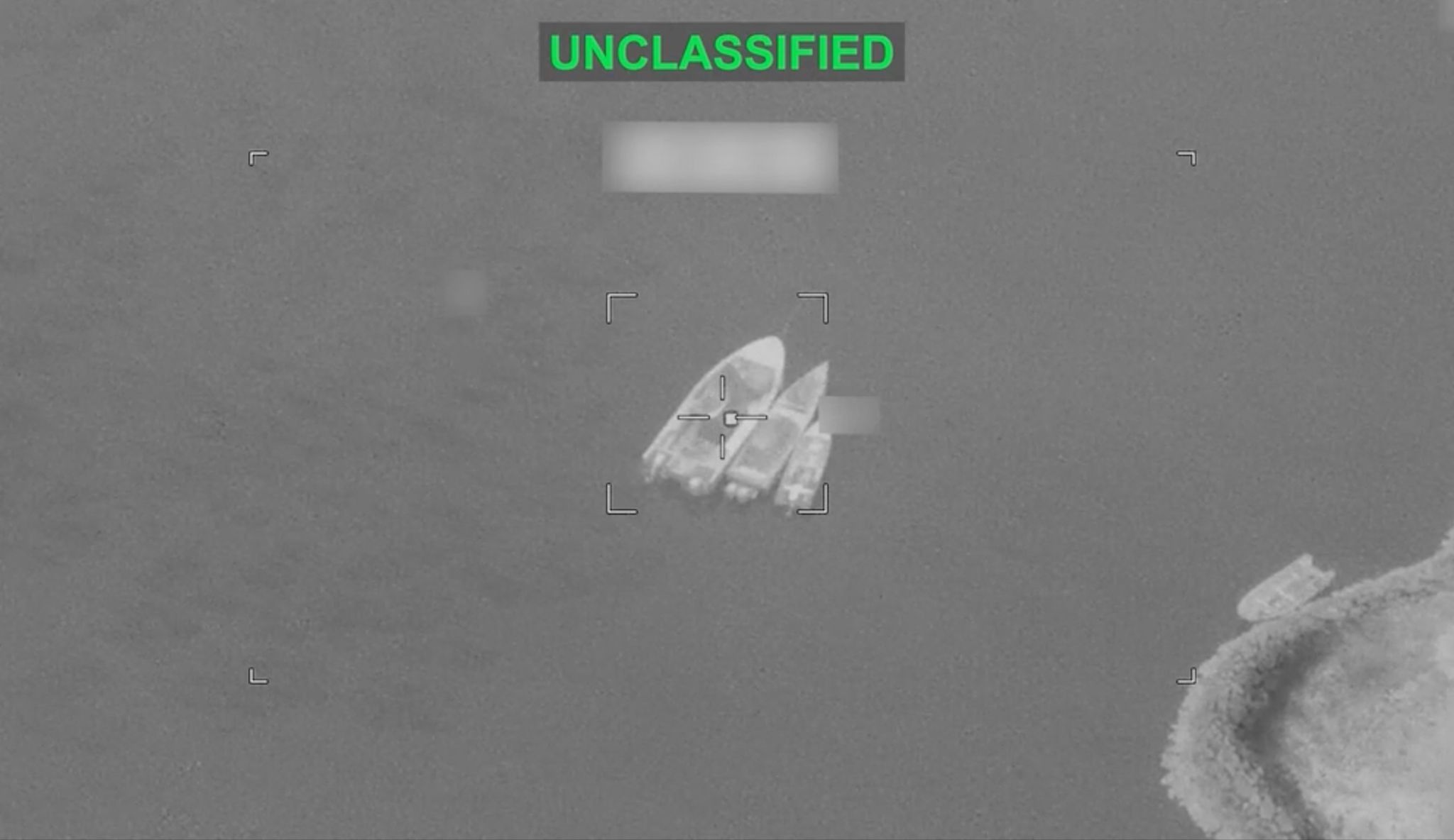Vessels identified by U.S. Central Command as Islamic Revolutionary Guard Corps boats before they were struck in a new wave of US military strikes against Iran.