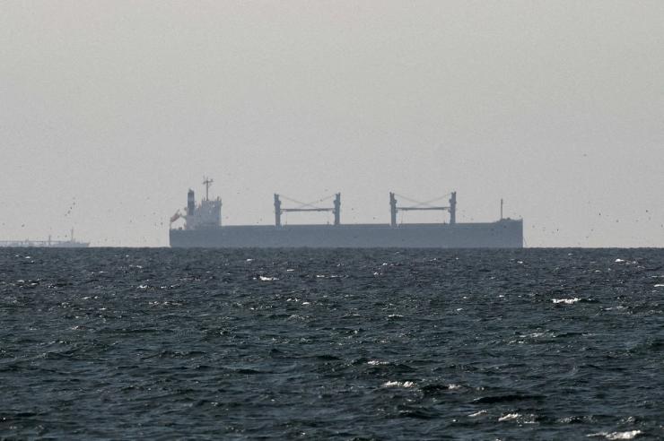 A cargo ship in the Gulf, near the Strait of Hormuz.